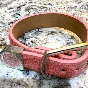 Rustic Cuff pink wrap bracelet